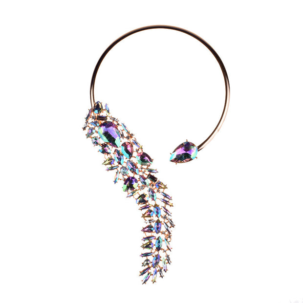 Collar Choker de Strass Multicolor - Gargantilla de Cristales Tendencia - Joyería Fina para Mujer