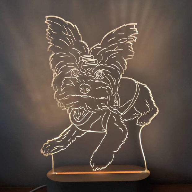 Lámpara de Noche 3D Estéreo con Foto Personalizada - Luz LED Decorativa
