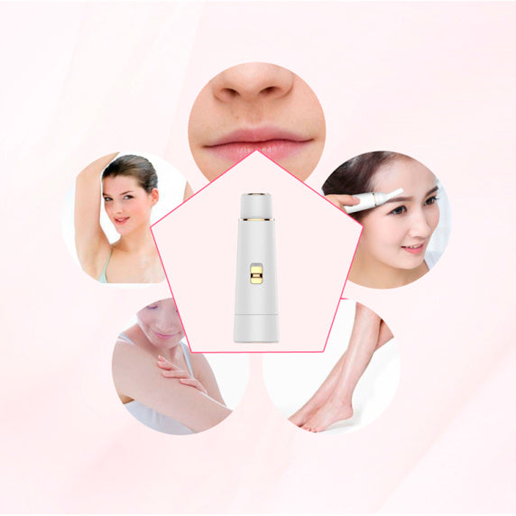 Épilateur 4-en-1 Visage & Sourcils – Rasoir Électrique Indolore