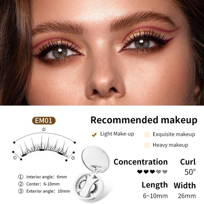 Faux Cils Magnétiques - Cils Naturels avec Applicateur