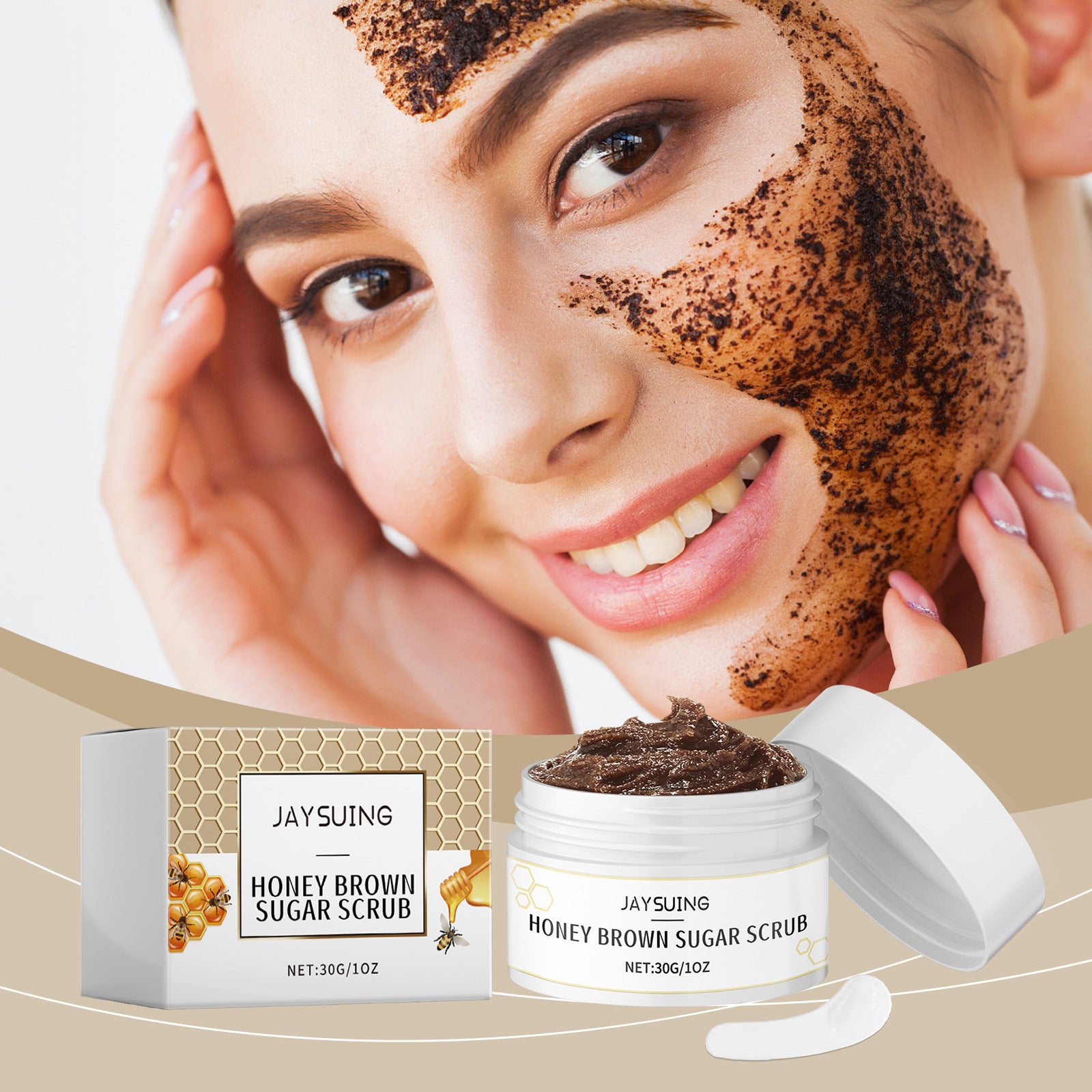 Gommage facial au miel et à la cassonade exfoliant naturel