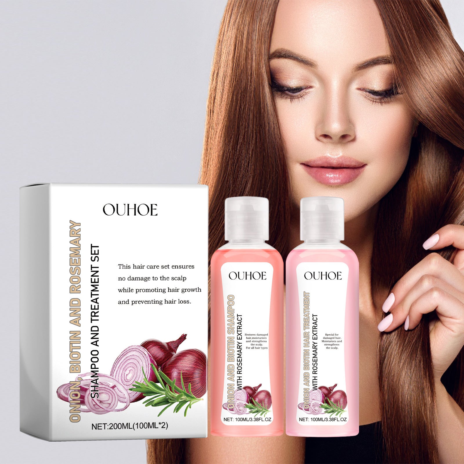 Set Lavant Cheveux – Oignon Biotine Romarin