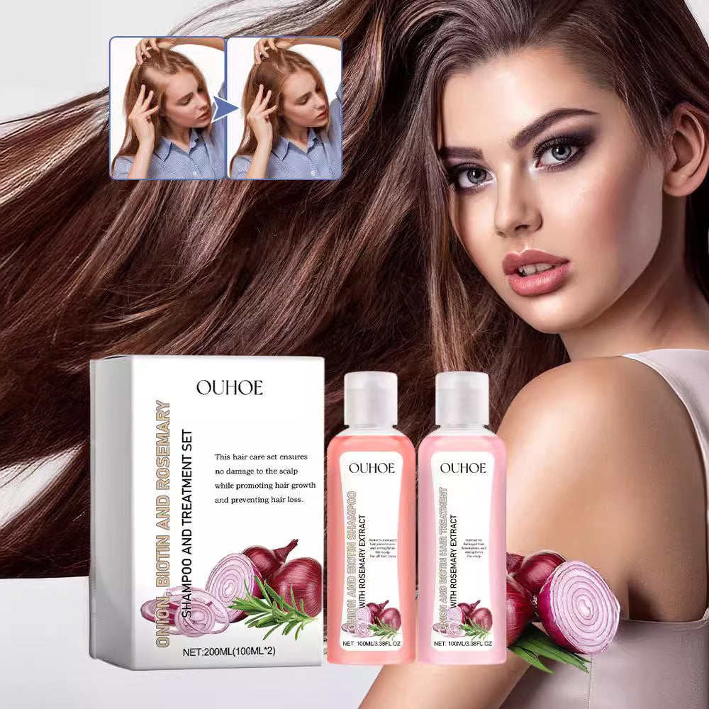 Set Lavant Cheveux – Oignon Biotine Romarin