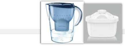 German blue water filter jug