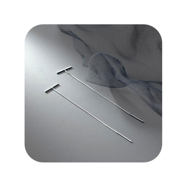 Pendiente cadena de plata - Joyas-Para-Mujer.com