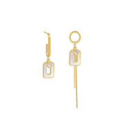 Pendiente asimétrico cadena - Joyas-Para-Mujer.com