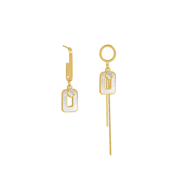 Pendiente asimétrico cadena - Joyas-Para-Mujer.com