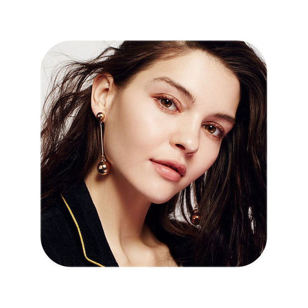 Pendiente cadena bola - Joyas-Para-Mujer.com