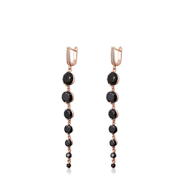 Pendiente negro - Joyas-Para-Mujer.com
