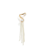 Pendiente de perla de clip - Joyas-Para-Mujer.com