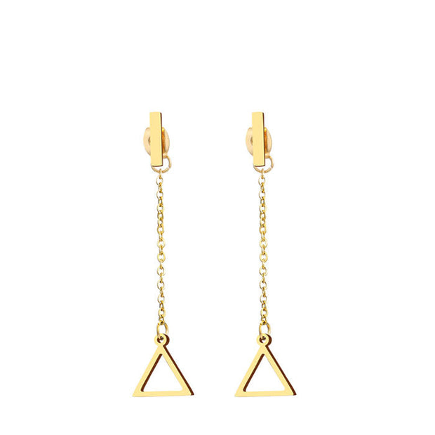 Pendiente cadena triángulo - Joyas-Para-Mujer.com