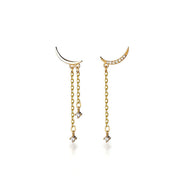 Pendiente cadenita oro - Joyas-Para-Mujer.com