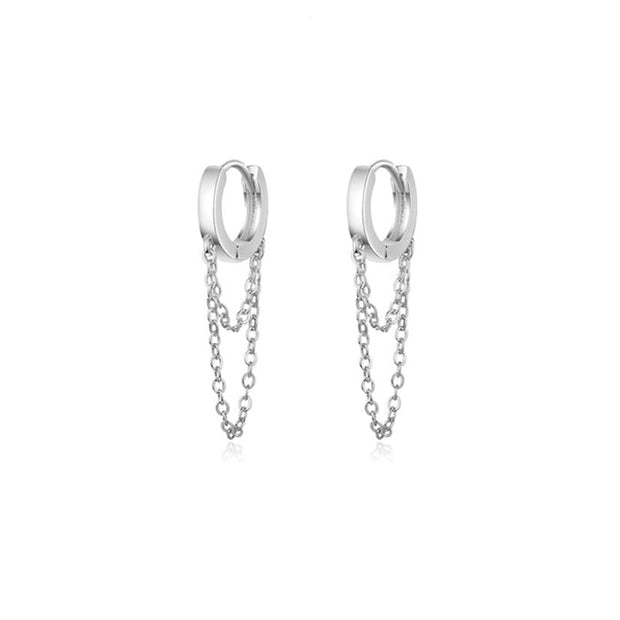 Aro pendiente cadena - Joyas-Para-Mujer.com