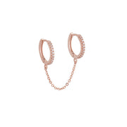 Pendiente 2 agujeros acero - Joyas-Para-Mujer.com