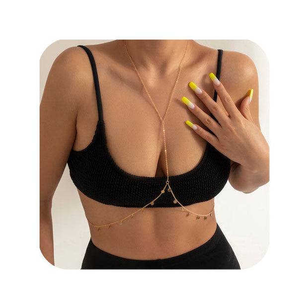 Cadena corporal chapada en oro - Joyas-Para-Mujer.com