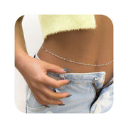 Cadena de vientre plata - Joyas-Para-Mujer.com