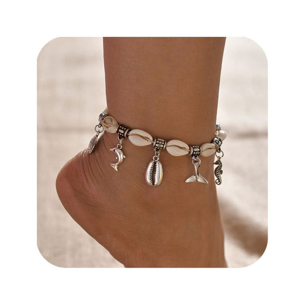 Tobillera con concha - Joyas-Para-Mujer.com