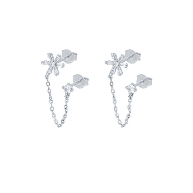 Pequeño pendiente segundo agujero - Joyas-Para-Mujer.com