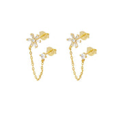 Pequeño pendiente segundo agujero - Joyas-Para-Mujer.com