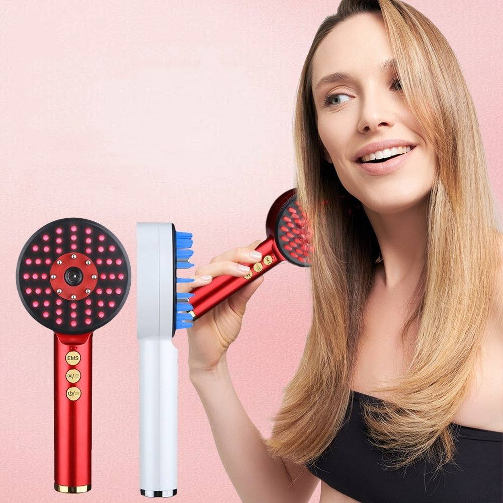 Peigne de Massage du Cuir Chevelu avec Lumière Rouge et Nano Spray