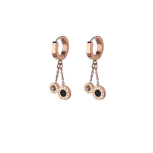 Aro de oreja cadena disco - Joyas-Para-Mujer.com