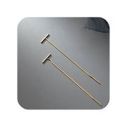 Pendiente cadena pasante oro - Joyas-Para-Mujer.com