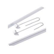 Pendiente cadena que atraviesa perla - Joyas-Para-Mujer.com