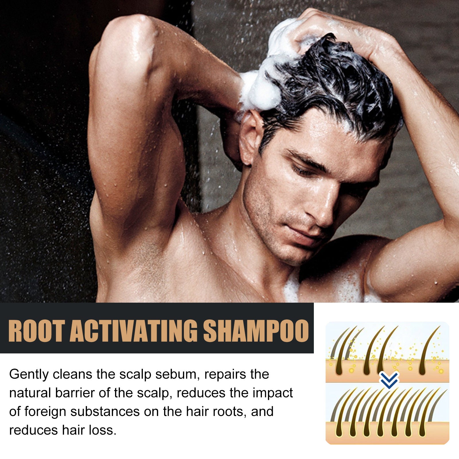 Shampoing Activateur de Racines – Noirceur & Cheveux Plus Épais