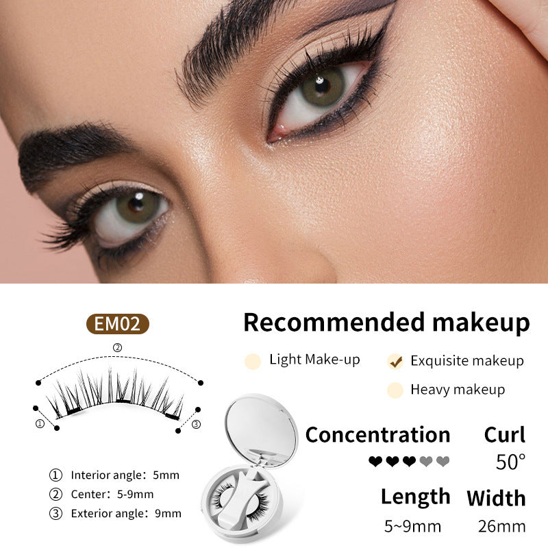 Faux Cils Magnétiques - Cils Naturels avec Applicateur