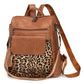 Sac à dos vintage imprimé léopard - Grande capacité pour un style sauvage